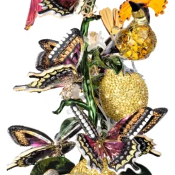 Idyllia Vögel und Schmetterlinge Glasglocke