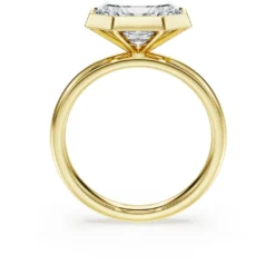 Octagon Ring mit Kesselfassung