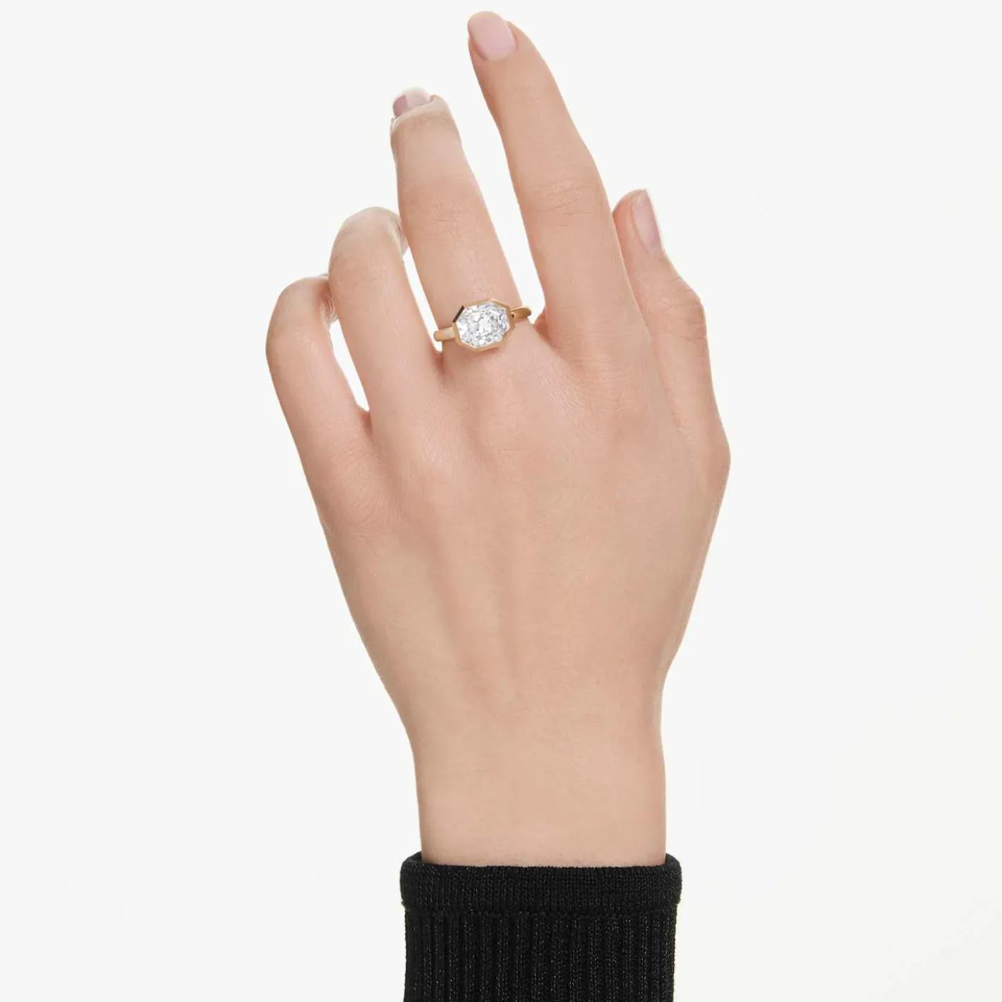 Octagon Ring mit Kesselfassung