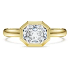 Octagon Ring mit Kesselfassung