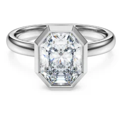 Octagon Ring mit Kesselfassung